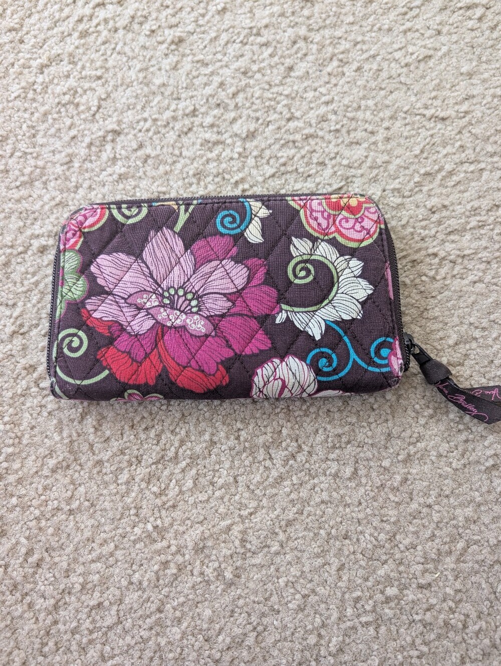 Vera Bradley Floral Quilted Zip Wallet - Pink Multi